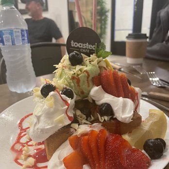 Toasted - Matcha and strawberry toast - Coffee & Tea Near Me - Montrose, California