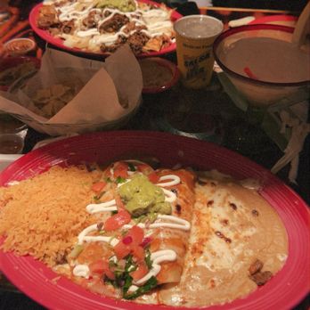 Salsa & Beer - steak enchiladas w rice & beans - Mexican Near Me - Los Angeles, California