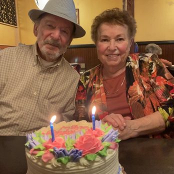 Anaya's Seafood Scratch Kitchen - Eating anniversary cake - Seafood Near Me - Dallas, Texas