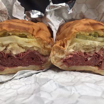 Creekside Market - Reuben sandwich with spicy mustard instead of salad dressing and pickles and banana peppers added. $8.50 - Grocery Near Me - Jackson, Wyoming
