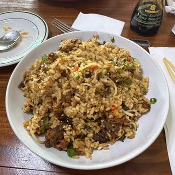 Kimbop - Hibachi Fried Rice with bulgogi beef and spicy pork - Asian Fusion Near Me - Wheeling, Illinois