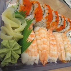 Sushi At Publix - Nigiri Shrimp & Cream Cheese California w/Caviar Roll