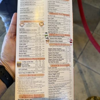 Urth Caffé - Orange - Menu May 2026 - Coffee & Tea Near Me - Orange, California