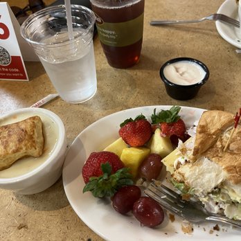 Jason's Deli - Chicken Pot Pie and California Club Sandwich with fruit cup - Delis Near Me - Frisco, Texas