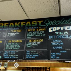 Deli breakfast menu