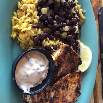 Stock Rock Cafe - Local catch of the day with rice and beans - Seafood Near Me - Stock Island, Florida