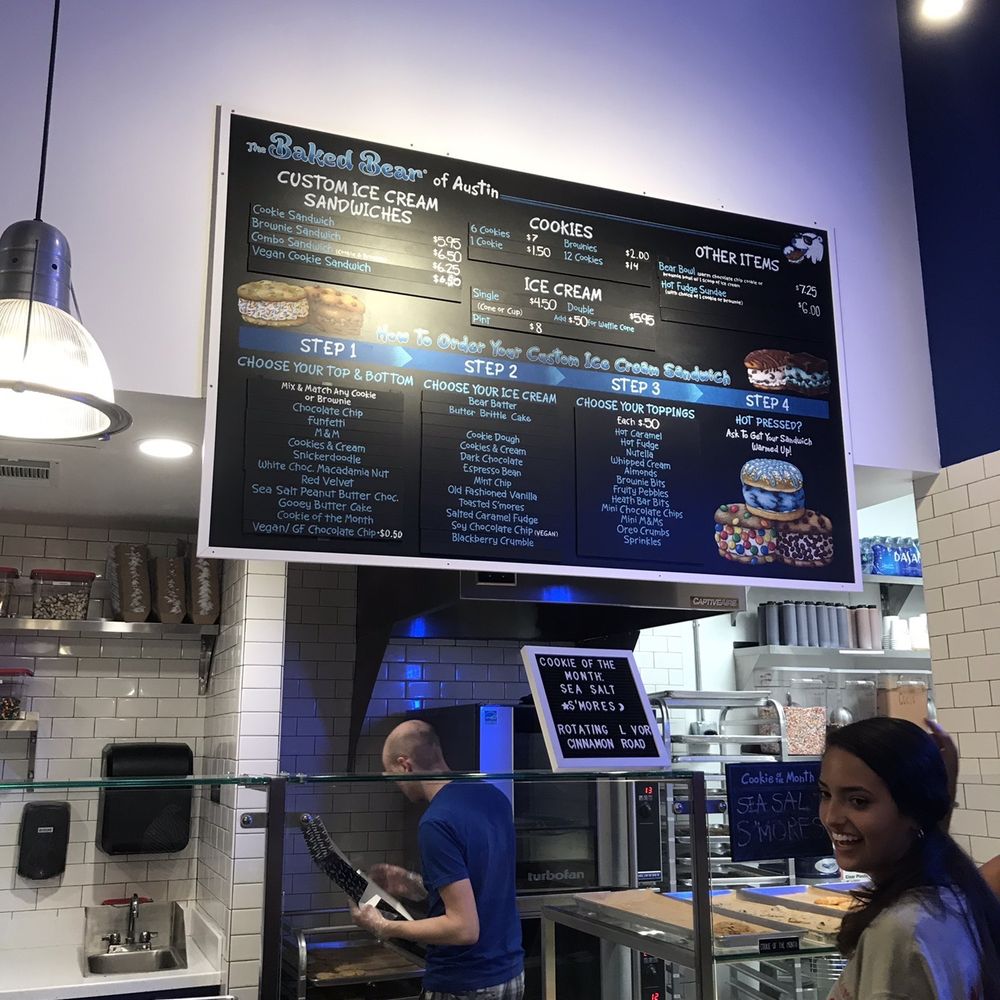 The Baked Bear - Menu - Ice Cream & Frozen Yogurt Near Me - Austin, Texas