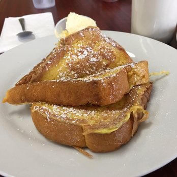 Scrambled Eggs Cafe - Light and fluffy French toast dusted with confectioners sugar and served with butter and thick maple syrup was yummy - Cafes Near Me - Simi Valley, California Scrambled Eggs Cafe - Light and fluffy French toast dusted with confectioners sugar and served with butter and thick maple syrup was yummy - Cafes Near Me - Simi Valley, California