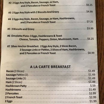 The Silver Anchor Diner - Breakfast Menu - New American Near Me - New London, Missouri The Silver Anchor Diner - Breakfast Menu - New American Near Me - New London, Missouri