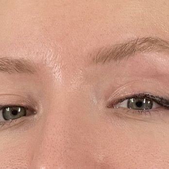 Yael Studio - My humidity smudged eyeliner below pristinely microbladed eyebrows by Yael Studio - Permanent Makeup Near Me - Vancouver, Washington