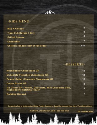 Menu photo 1 The Iron Grill Tonasket, WA