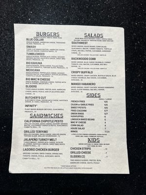 Menu photo 1 Backwoods Burgers Oakdale, CA Menu photo 1 Backwoods Burgers Oakdale, CA
