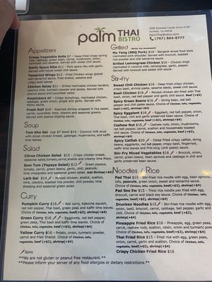 Menu photo 5 Palm Thai Bistro Fairfield, CA