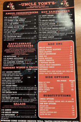 Menu photo 4 Uncle Tony's Spring, TX