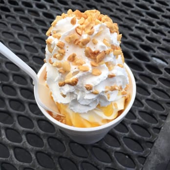 Lickity Split - SMALL (though quite big) butterscotch sundae. - Food Stands Near Me - Toledo, Ohio
