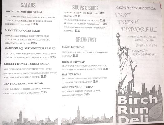 Menu photo 5 Birch Run Deli Birch Run, MI