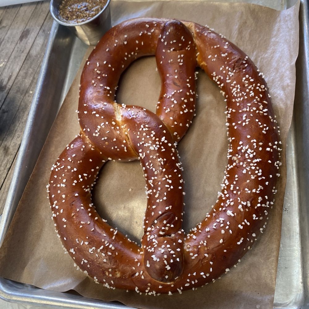 Easy Tiger - Pretzel Bagel w/ Spread - Beer Gardens Near Me - Austin, Texas Easy Tiger - Pretzel Bagel w/ Spread - Beer Gardens Near Me - Austin, Texas