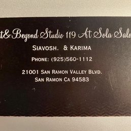 Business card with new address as of March 2021