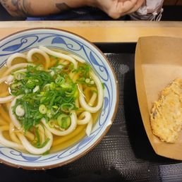 Udon and tempura Udon and tempura