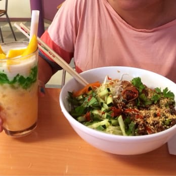 Pho Hong Thom - So good! Coconut Mamgo boba tea and vermicelli bun with roast pork and spring rolls! - Vietnamese Near Me - Bridgeport, Connecticut Pho Hong Thom - So good! Coconut Mamgo boba tea and vermicelli bun with roast pork and spring rolls! - Vietnamese Near Me - Bridgeport, Connecticut