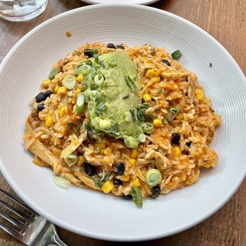 Local Kitchen & Beer Bar - "Mexicali Bowl" (rice, chicken, roasted corn, black beans, charred salsa, cilantro, avocado mash) - New American Near Me - Fairfield, Connecticut