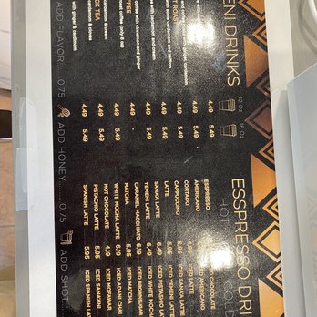 Sana'a Cafe - Drink menu - Coffee & Tea Near Me - Lake Forest, California Sana'a Cafe - Drink menu - Coffee & Tea Near Me - Lake Forest, California