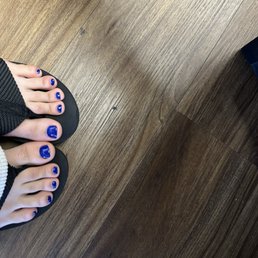 Blue gel pedicure Blue gel pedicure