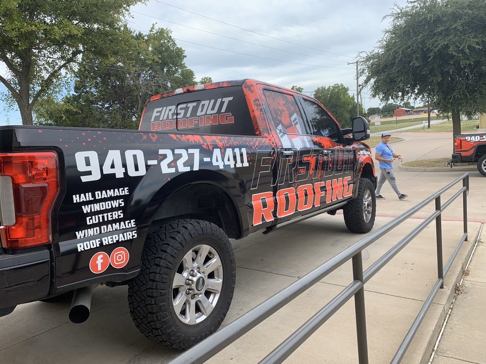 Slide of First Out Roofing