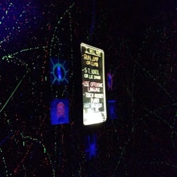 Debriefing room for laser tag game.