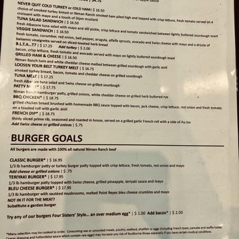 Four Sisters Cafe - 2024 menu - Breakfast & Brunch Near Me - Roseville, California Four Sisters Cafe - 2024 menu - Breakfast & Brunch Near Me - Roseville, California