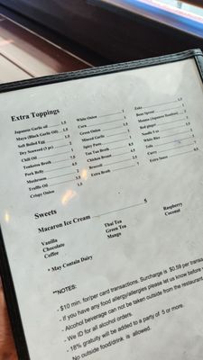 Menu photo 6 R101 Ramen Glendale, CA