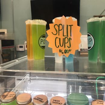 POP Boba - Split cup - Bubble Tea Near Me - Tracy, California