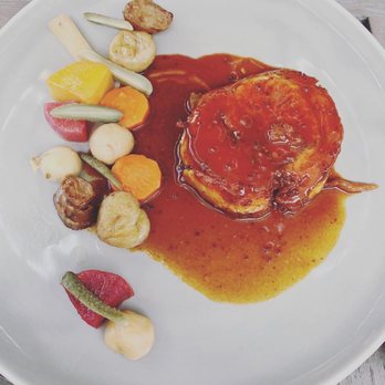 Knife Pleat - Pork belly, the sauce was way way too salty. - French Near Me - Costa Mesa, California Knife Pleat - Pork belly, the sauce was way way too salty. - French Near Me - Costa Mesa, California