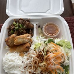 Pho 75 - Pork vermicelli with egg roll to go