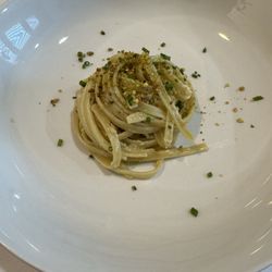 NOVEM Cuisine - Fettuccine in a butter sauce with crushed pistachios
