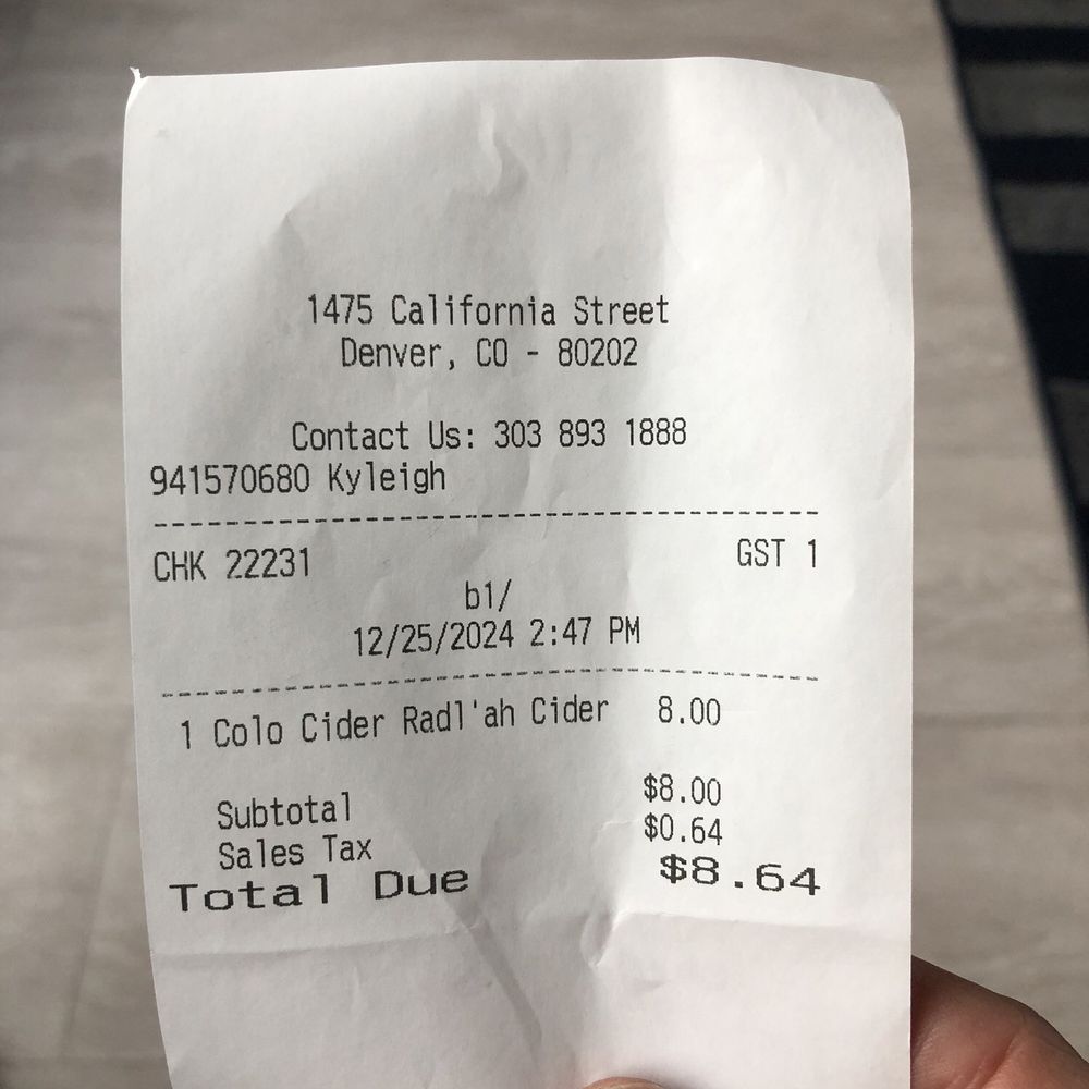 Corinne Denver - Ordered a beer just so I could leave a tip since I don't carry cash - Breakfast & Brunch Near Me - Denver, Colorado