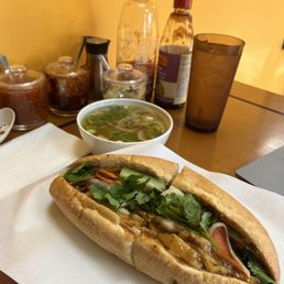 Lemongrass Banh Mi and a side of broth