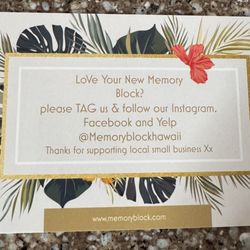 Memory Block Hawaii