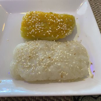 9 Thai Restaurant - THAI EGG CUSTARD WITH SWEET STICKY RICE - The custard is just average. - Thai Near Me - Denver, Colorado