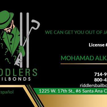 Riddlers Bail Bonds - Bail Bondsmen Near Me - Santa Ana, California Riddlers Bail Bonds - Bail Bondsmen Near Me - Santa Ana, California