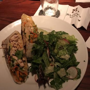 Marlow's Tavern - The bahn mi roasted chicken wrap with a side salad. Super great! - Gastropubs Near Me - Duluth, Georgia