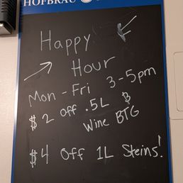 Happy hour deals! Happy hour deals!