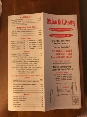 Menu photo 8 Chico and Chang Atlanta, GA