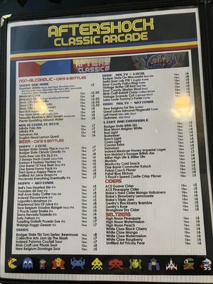 Menu photo 2 Aftershock Classic Arcade Madison, WI