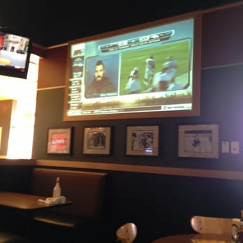 Buffalo Wild Wings - Huge tv ( not as big as the ones at work, but huge none the less) showing us the NFL network. - Sports Bars Near Me - Troy, Michigan