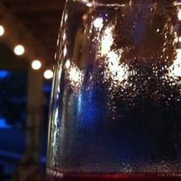 Red wine on the awesome deck.