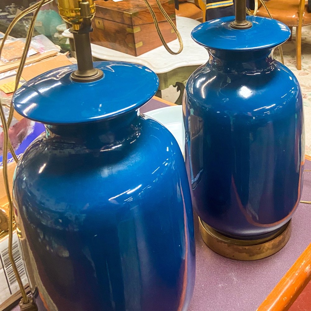 Buncombe Antiques Mall - Blue ginger jar lamps - Antiques Near Me - Taylors, South Carolina Buncombe Antiques Mall - Blue ginger jar lamps - Antiques Near Me - Taylors, South Carolina