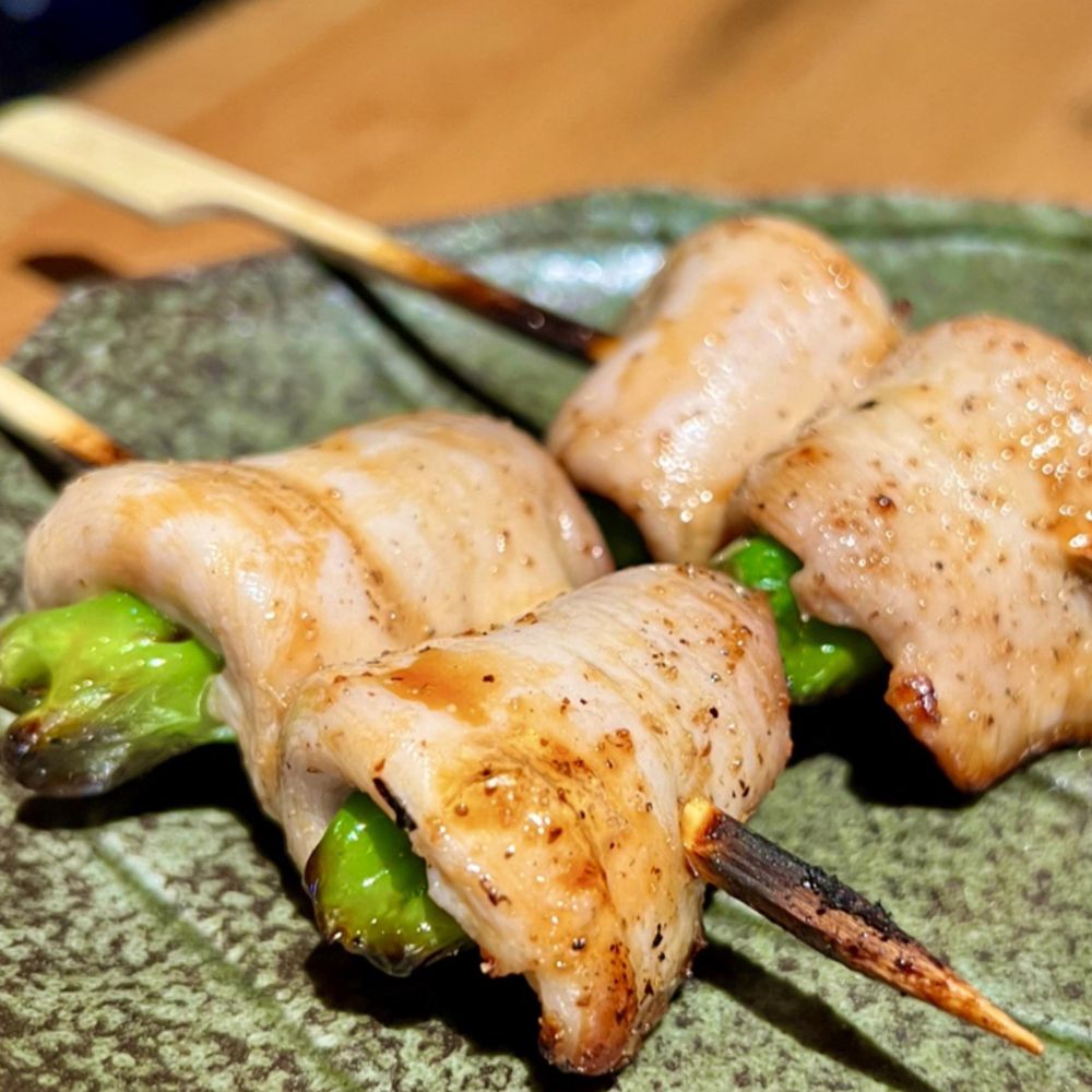 Koji - Rare skewer item of the day: chicken inner thigh wrapped in peppers - Sushi Bars Near Me - Omaha, Nebraska Koji - Rare skewer item of the day: chicken inner thigh wrapped in peppers - Sushi Bars Near Me - Omaha, Nebraska
