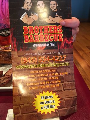 Menu photo 8 Brothers Barbecue New Windsor, NY Menu photo 8 Brothers Barbecue New Windsor, NY