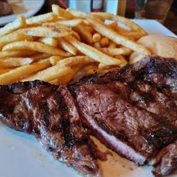 Ribeye and fries Ribeye and fries